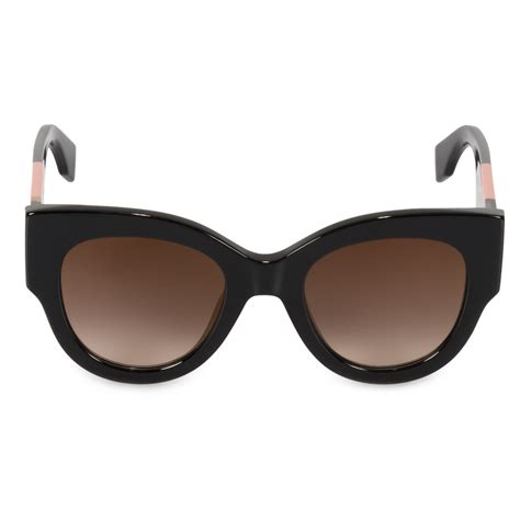 fendi round 56mm cat eye sunglasses|fendi cat eye sunglasses black.